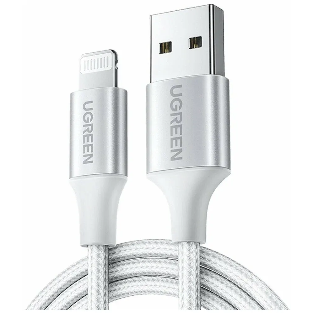 Кабель USB - Lightning, 1.5м, UGREEN US199 Silver - 60162 - фото 4