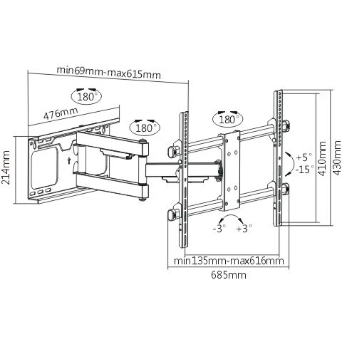 Кронштейн FIX LPA49-463D Black - фото 2