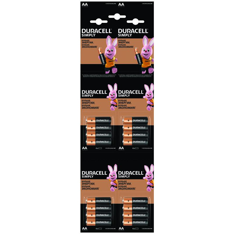 Батарейка Duracell Basic (AA, 16 шт.)
