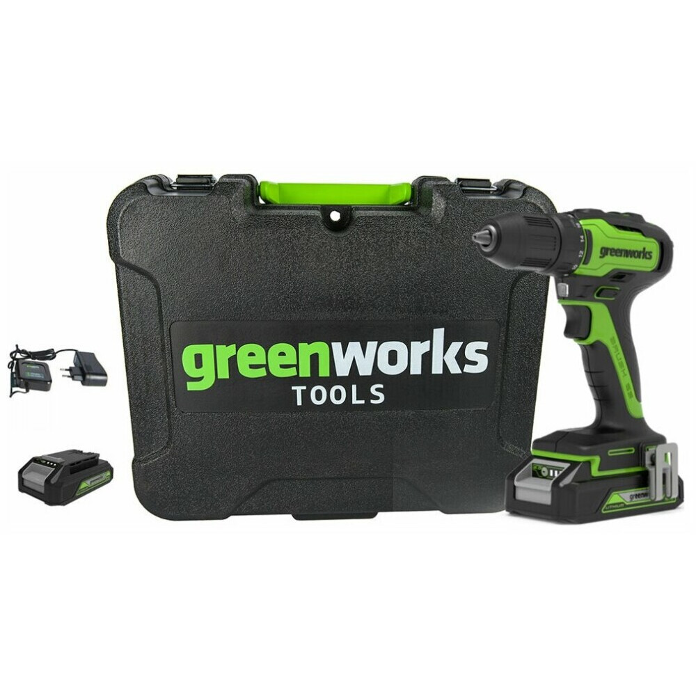 Дрель Greenworks GD24DD35K2 - 3704007UA - фото 4