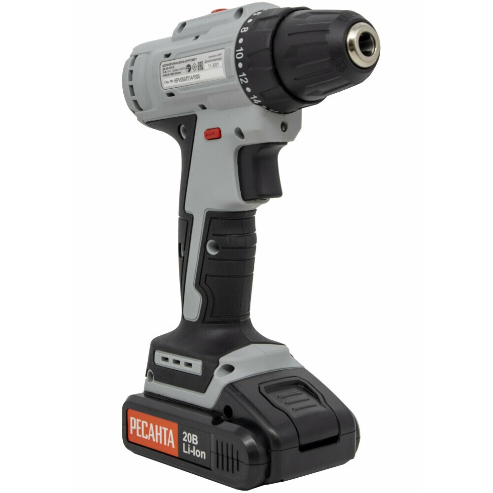 Дрель Ресанта ДА-20-2ЛК-Б - 75/14/10 - фото 3