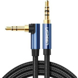 Кабель 3.5 Jack (M) - 3.5 Jack (M), 1м, UGREEN AV112 Blue/Black (60179)