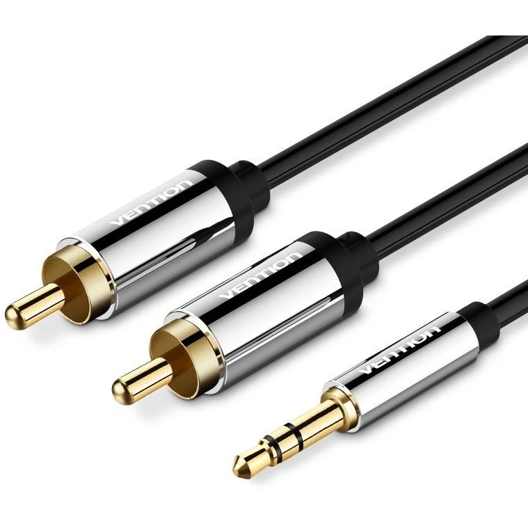 Кабель 3.5 Jack (M) - 2x RCA (M), 5м, Vention P550AC500-S