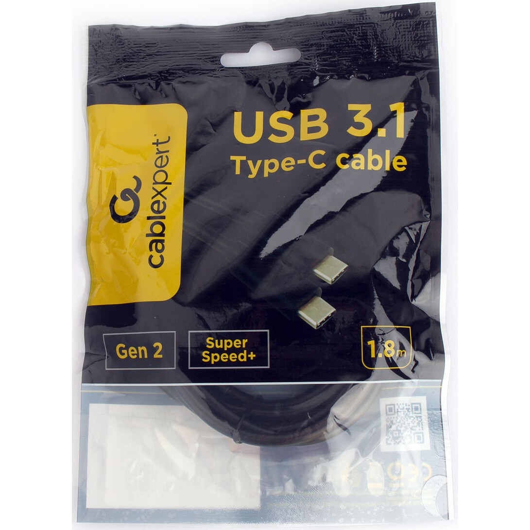 Кабель USB Type-C - USB Type-C, 1.8м, Cablexpert CCP-USB3.1-CMCM2-1.8M - фото 3