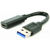 Переходник USB A (M) - USB Type-C (F), Cablexpert A-USB3-AMCF-01