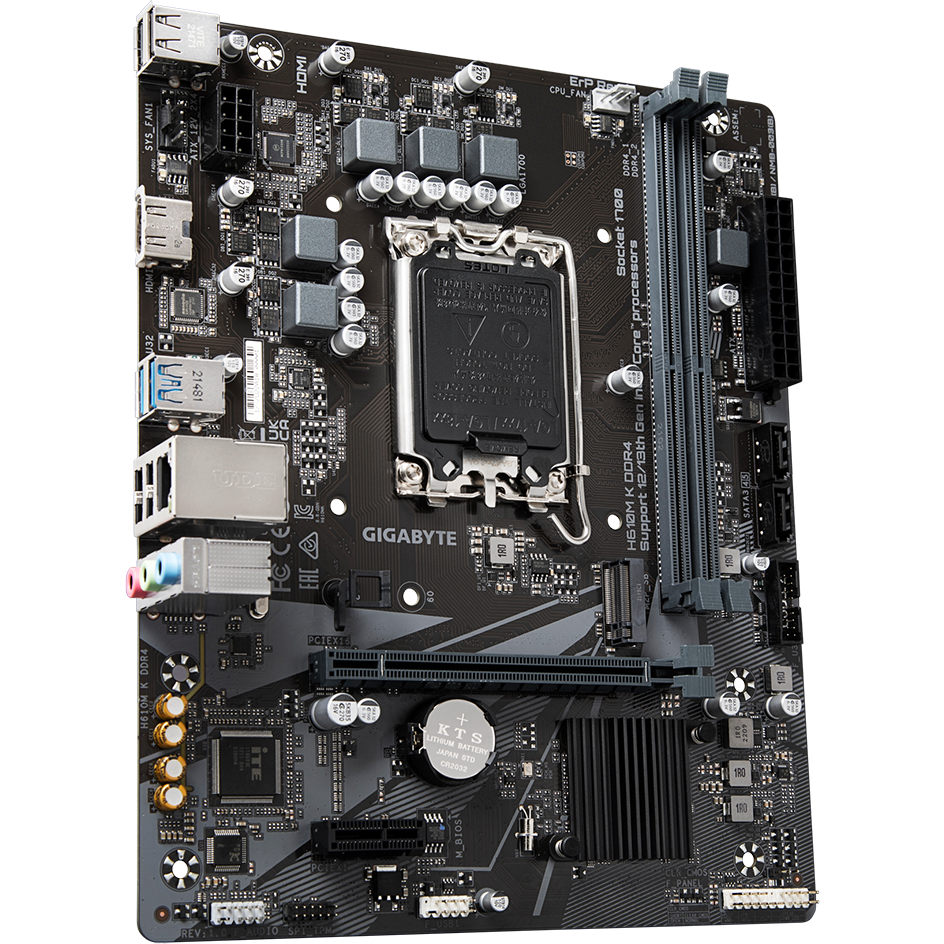 Материнская плата Gigabyte H610M K DDR4 - фото 2