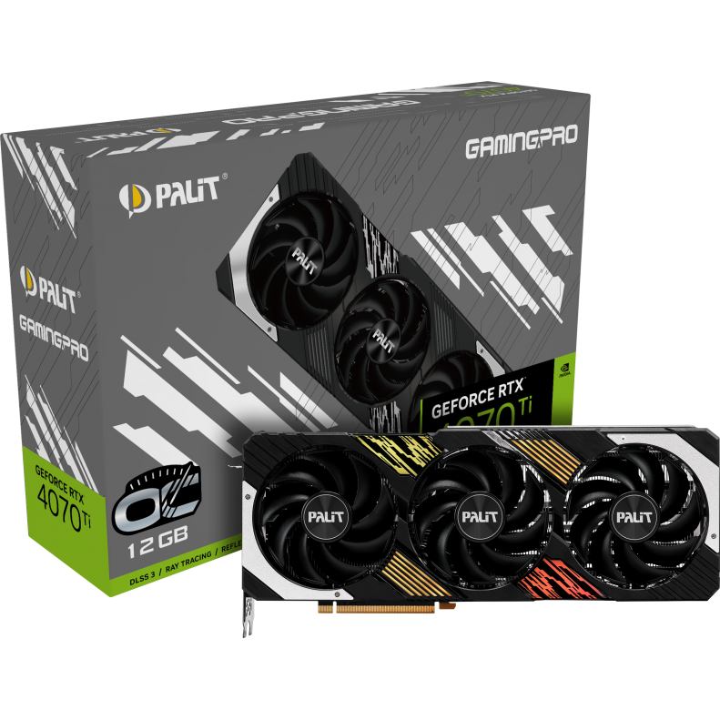 Видеокарта NVIDIA GeForce RTX 4070 Ti Palit GamingPro OC 12Gb (NED407TT19K9-1043A) - фото 11