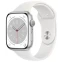Умные часы Apple Watch Series 8 45mm Silver Aluminum Case with White Sport Band M/L (MP6Q3LL/A)