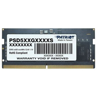 Оперативная память 8Gb DDR5 5600MHz Patriot Signature SO-DIMM (PSD58G560041S)