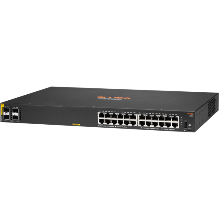 Коммутатор (свитч) HPE R8N87A Aruba 6000 24G Class4 PoE 4SFP 370W Switch - фото 2
