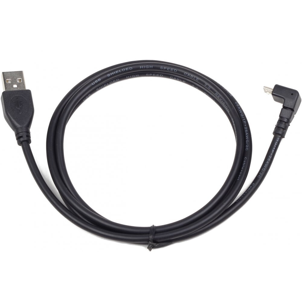 Кабель USB A (M) - microUSB B (M), 1.8м, Cablexpert CCP-mUSB2-AMBM90-6