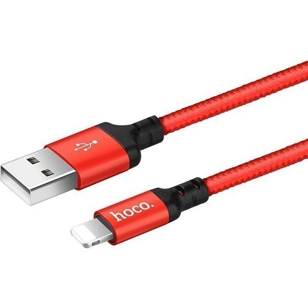 Кабель USB - Lightning, 1м, HOCO X14 Red/Black (HC-62837) - фото 2