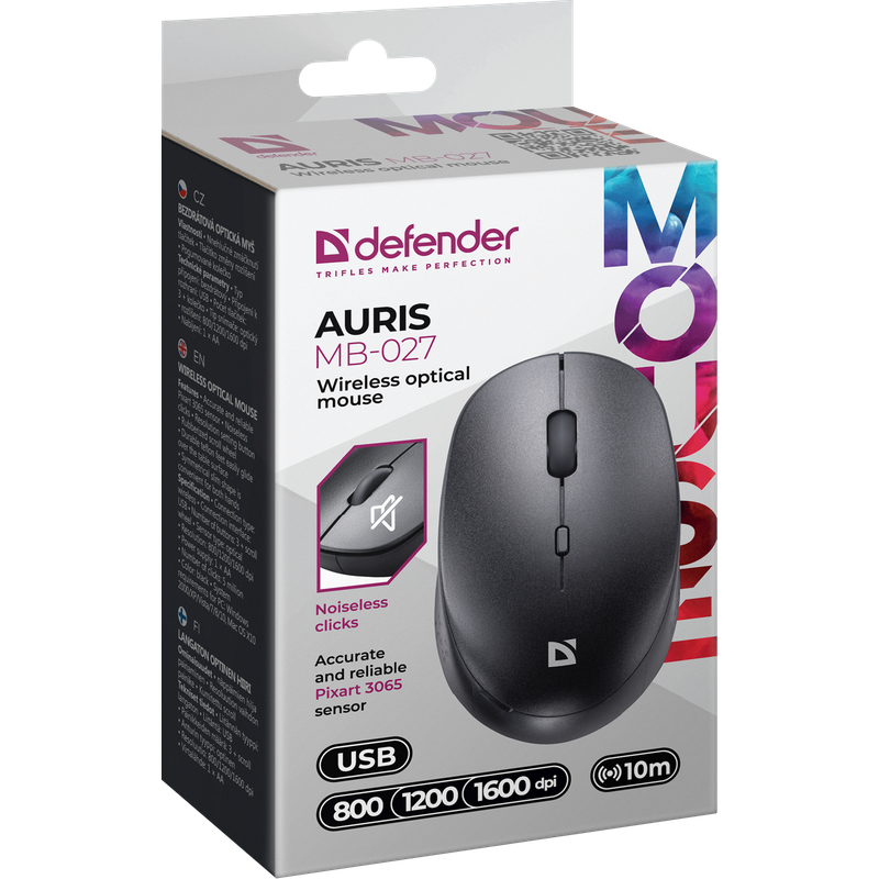 Мышь Defender Auris MB-027 Black (52027) - фото 4