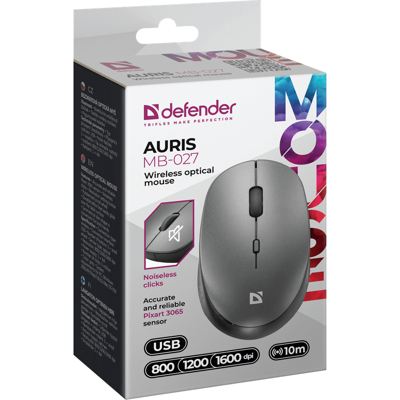 Мышь Defender Auris MB-027 Grey (52029) - фото 4