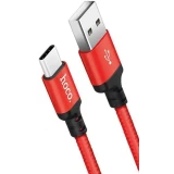 Кабель USB - USB Type-C, 2м, HOCO X14 Red/Black (HC-62936)