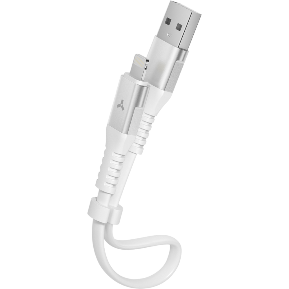 Кабель USB - Lightning, 0.3м, Accesstyle AL24-TF30 White