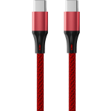 Кабель USB Type-C - USB Type-C, 2м, Accesstyle CC30-F200M Red