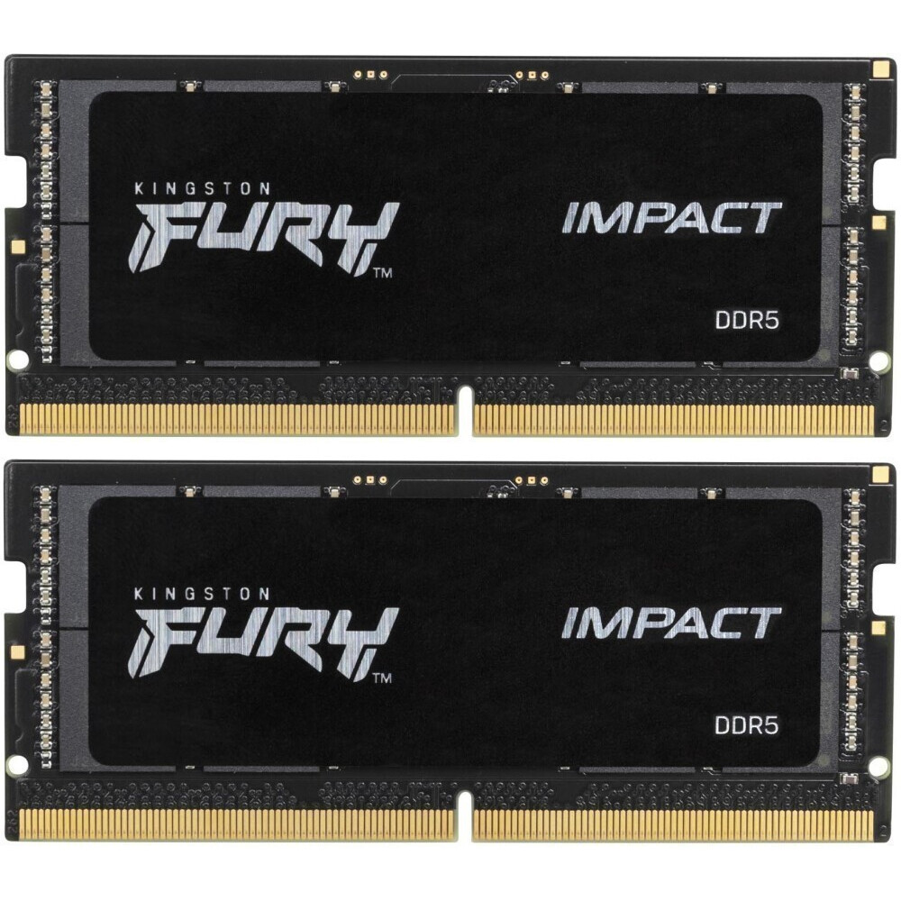 Оперативная память 32GB DDR5 5600MHz Kingston Fury Impact SO-DIMM (KF556S40IBK2-32) (2x16GB KIT)