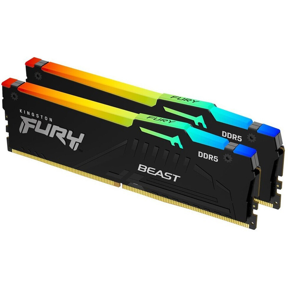 Оперативная память 64GB DDR5 6000MHz Kingston Fury Beast RGB (KF560C36BBEAK2-64) (2x32GB KIT)