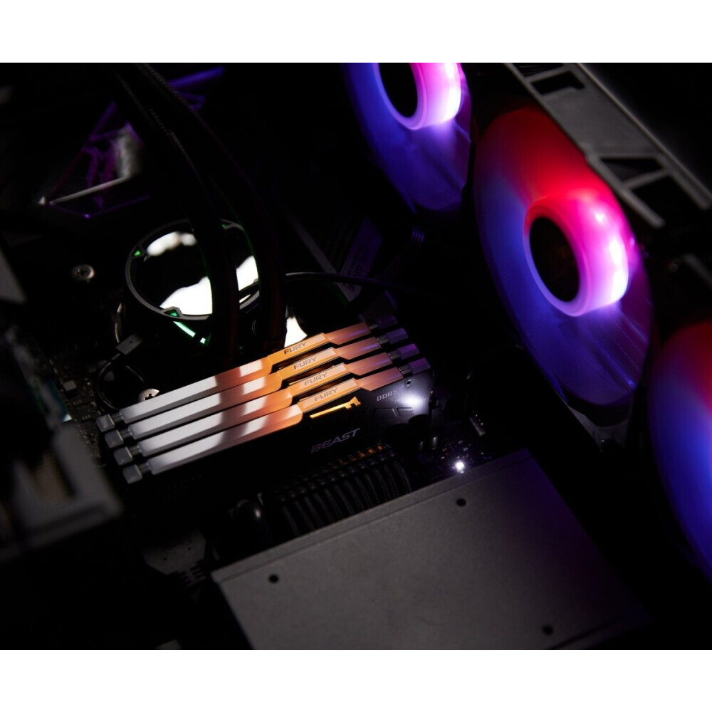 Оперативная память 64GB DDR5 6000MHz Kingston Fury Beast RGB (KF560C40BBAK2-64) (2x32GB KIT) - фото 4