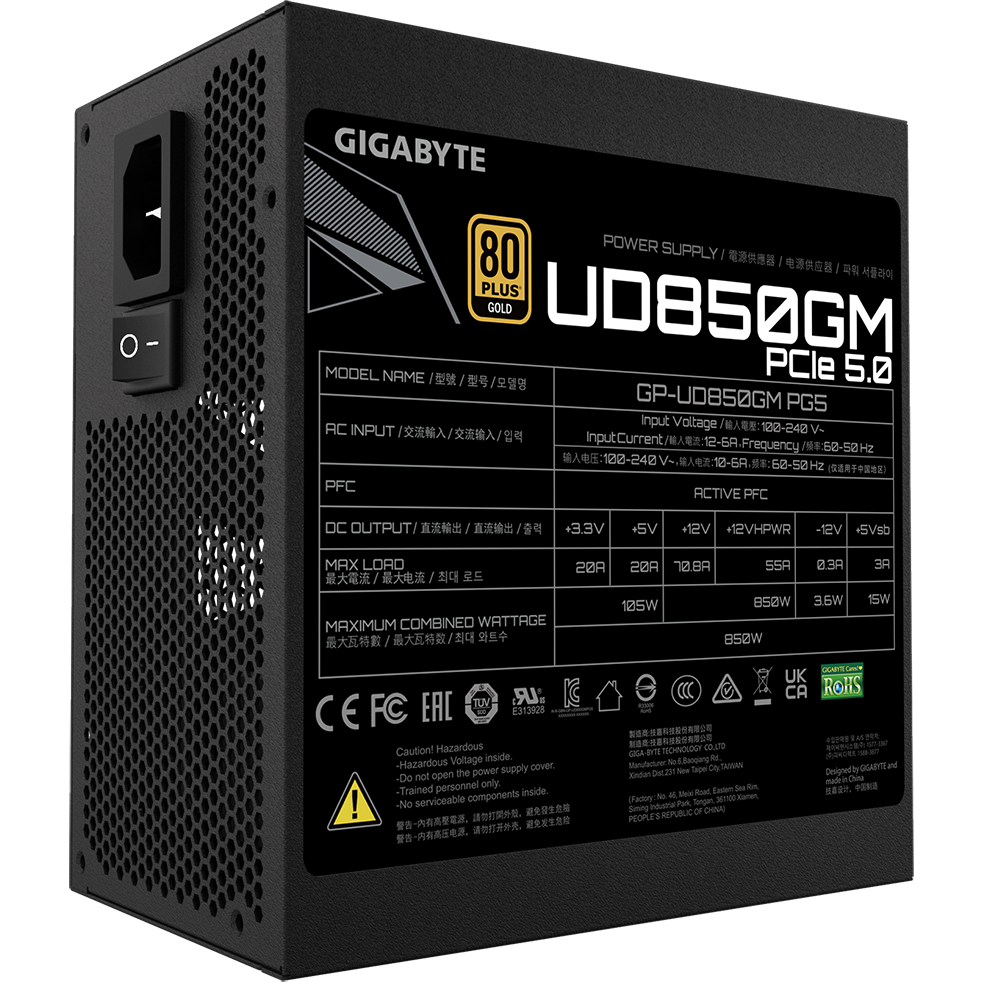 Блок питания 850W Gigabyte GP-UD850GM PG5 - фото 2
