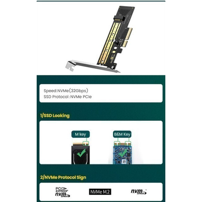 Переходник PCI-E - M.2 UGREEN CM302 (70503) - фото 5