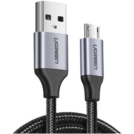 Кабель USB A (M) - microUSB B (M), 1.5м, UGREEN US290 Black