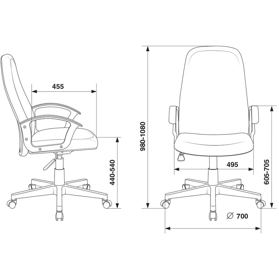 Офисное кресло Бюрократ CH-808LT Black - CH-808LT/#B - фото 5