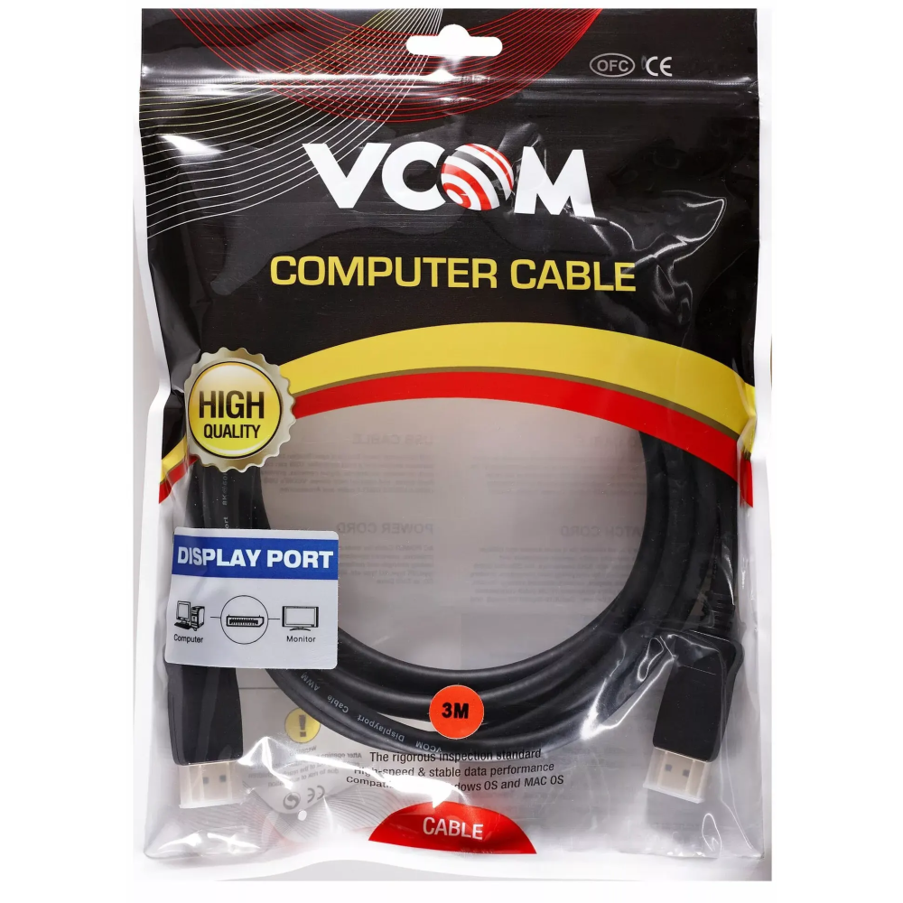 Кабель DisplayPort - DisplayPort, 3м, VCOM CG632-3M - фото 4