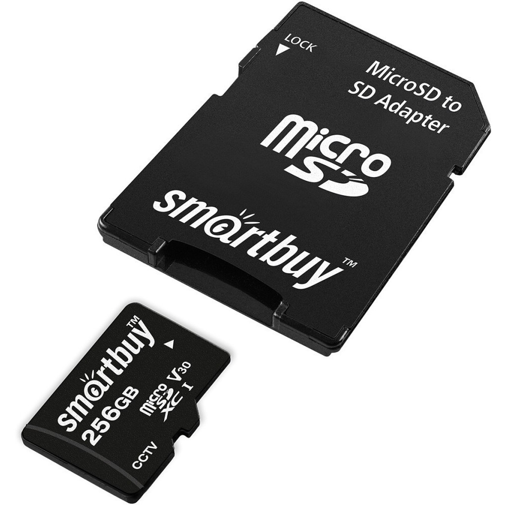 Карта памяти 256GB MicroSD SmartBuy + SD адаптер (SB256GBSDCCTV)