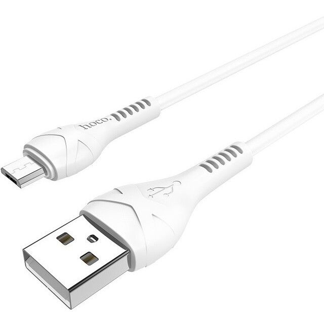 Кабель USB A (M) - microUSB B (M), 1м, HOCO X37 White (HC-10505)
