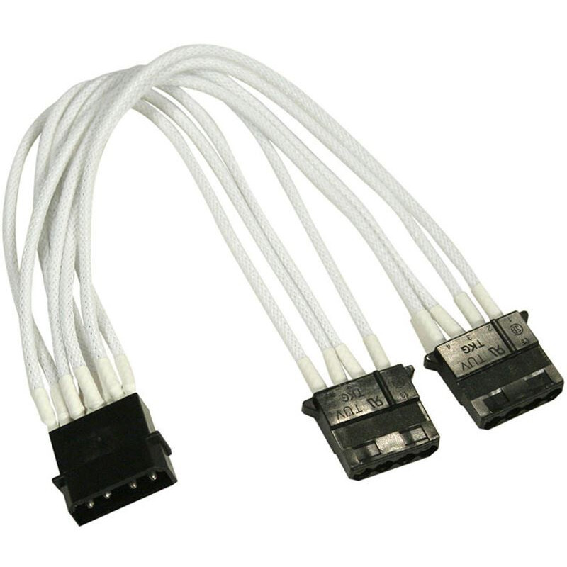 Разветвитель Molex - 2x Molex, 0.2м, Nanoxia NX4PY2EW
