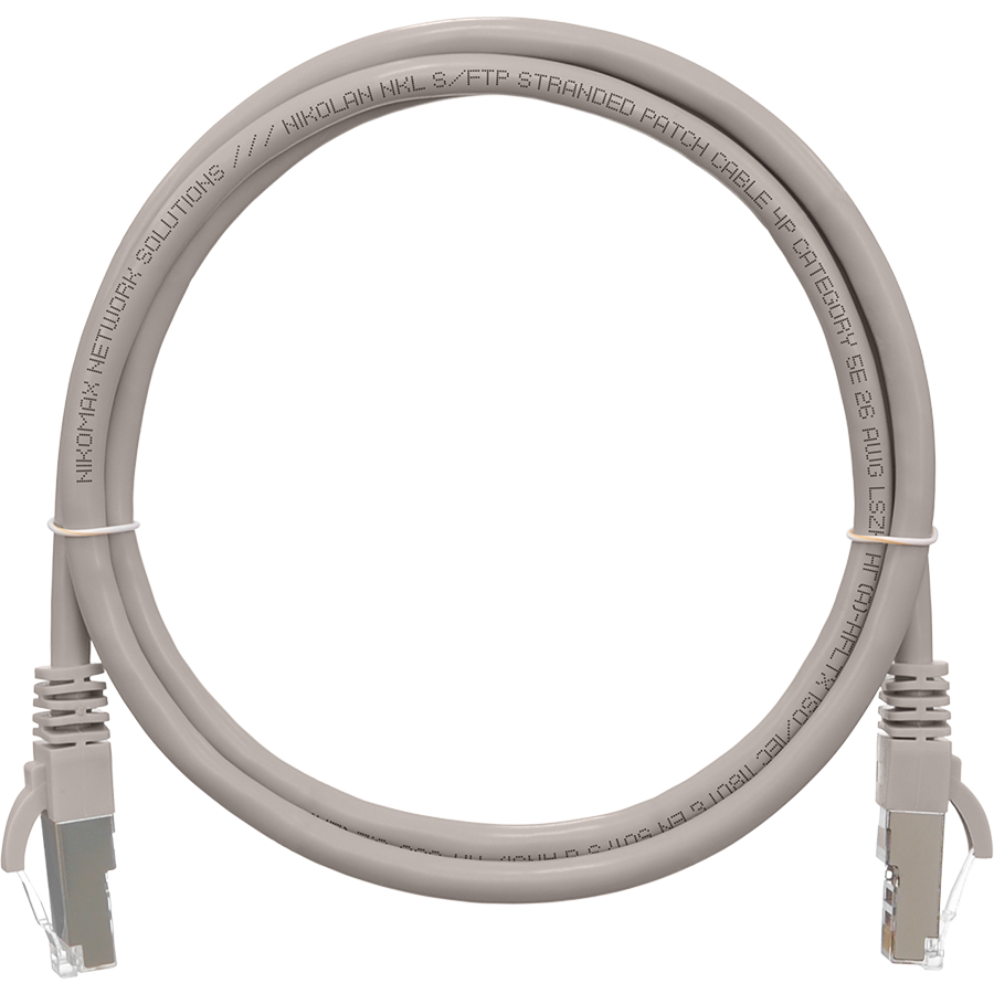 Патч-корд NIKOMAX NMC-PC4SD55B-001-GY, 0.15м