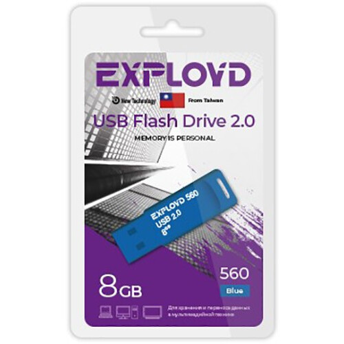 USB Flash накопитель 8Gb Exployd 560 Blue - EX-8GB-560-Blue