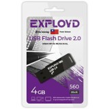 USB Flash накопитель 4Gb Exployd 560 Black (EX-4GB-560-Black)