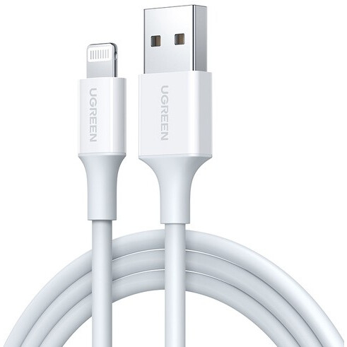 Кабель USB - Lightning, 0.5м, UGREEN US155 White - 80313