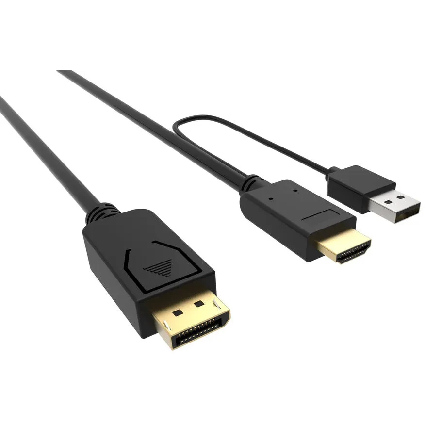 Кабель DisplayPort (M) - HDMI (M), 2м, Buro HDMI-DP-2M