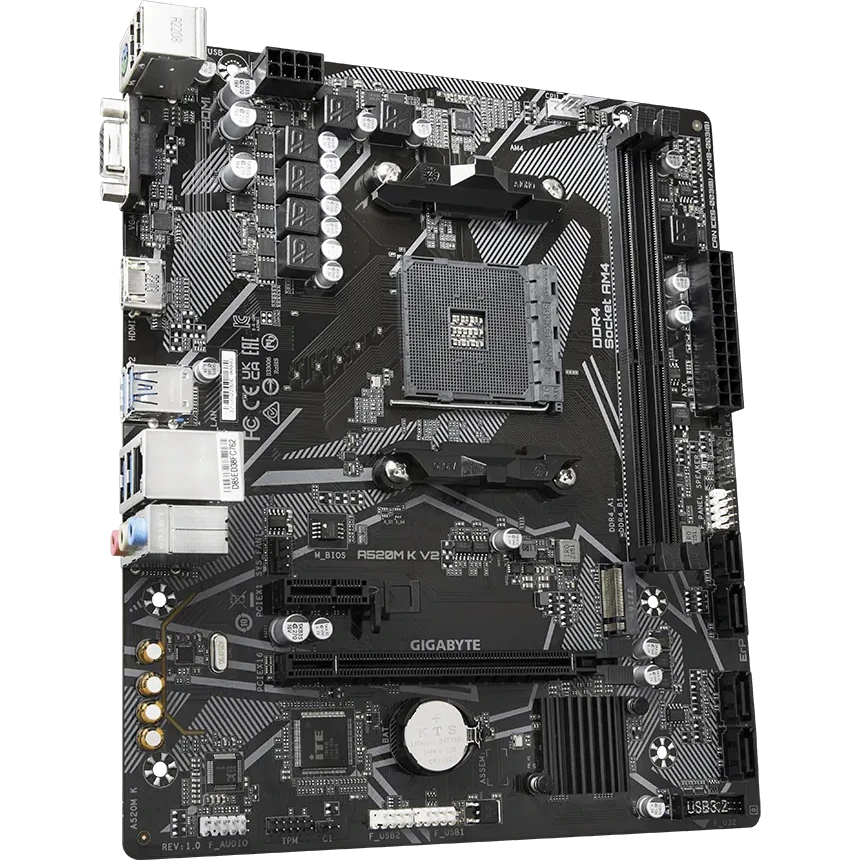 Материнская плата Gigabyte A520M K V2 - фото 2