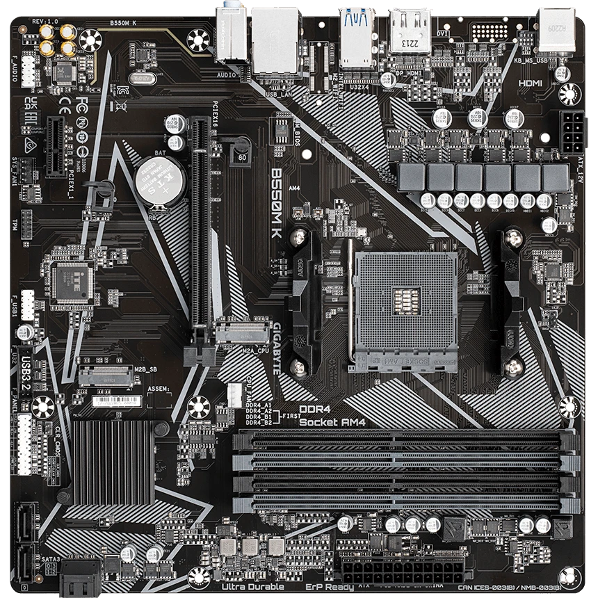 Материнская плата Gigabyte B550M K - фото 3