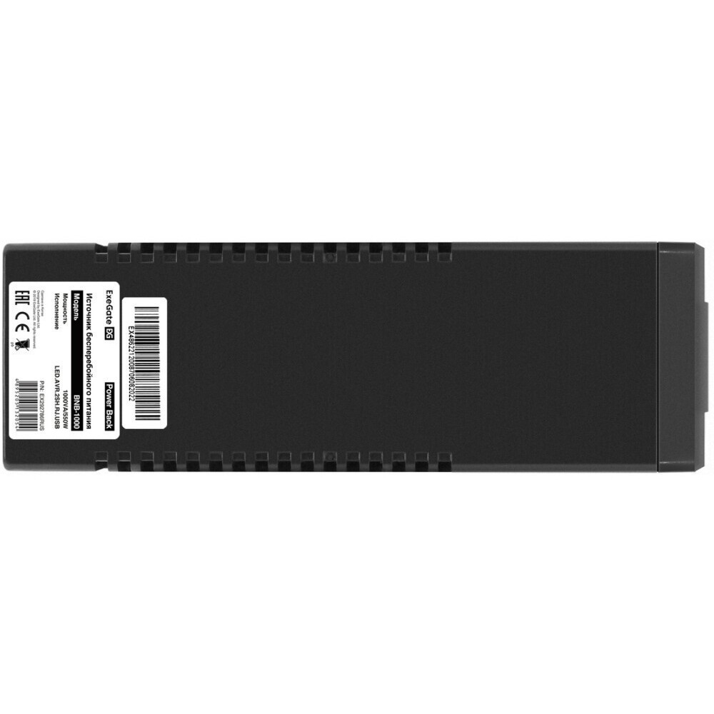 ИБП ExeGate Power Back BNB-1000.LED.AVR.2SH.RJ.USB - EX292786RUS - фото 3