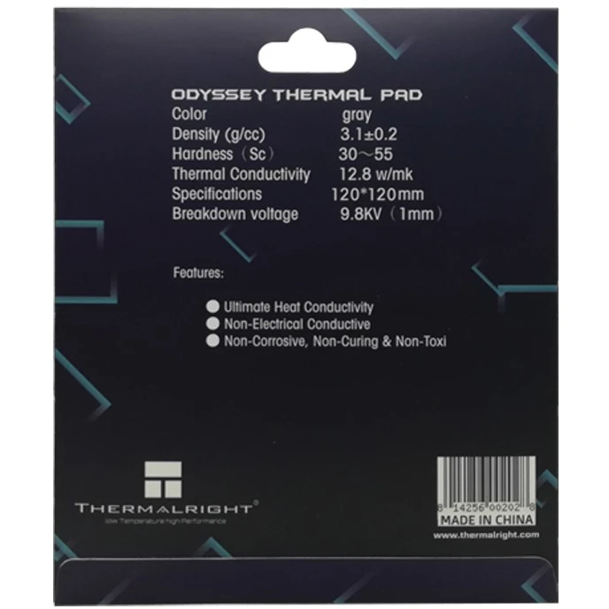 Термопрокладка Thermalright Odyssey Thermal Pad 120x120x2.5мм - ODYSSEY-120X120-2.5 - фото 2