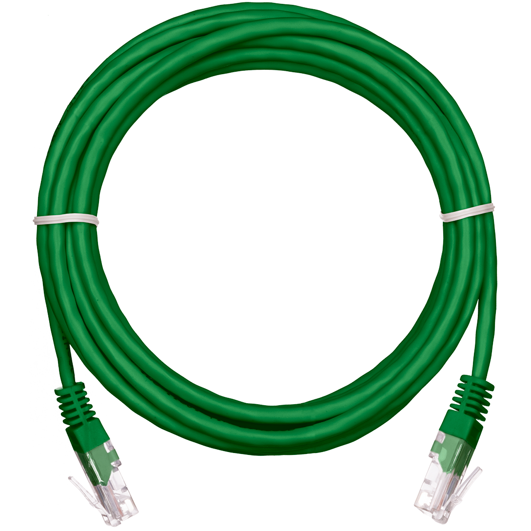 Патч-корд NETLAN EC-PC4UD55B-BC-PVC-005-GN-10, 0.5м, 10 шт.
