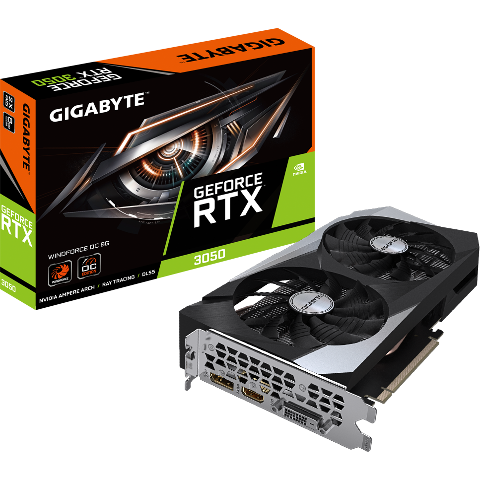 Видеокарта NVIDIA GeForce RTX 3050 Gigabyte 8GB (GV-N3050WF2OC-8GD) - фото 7