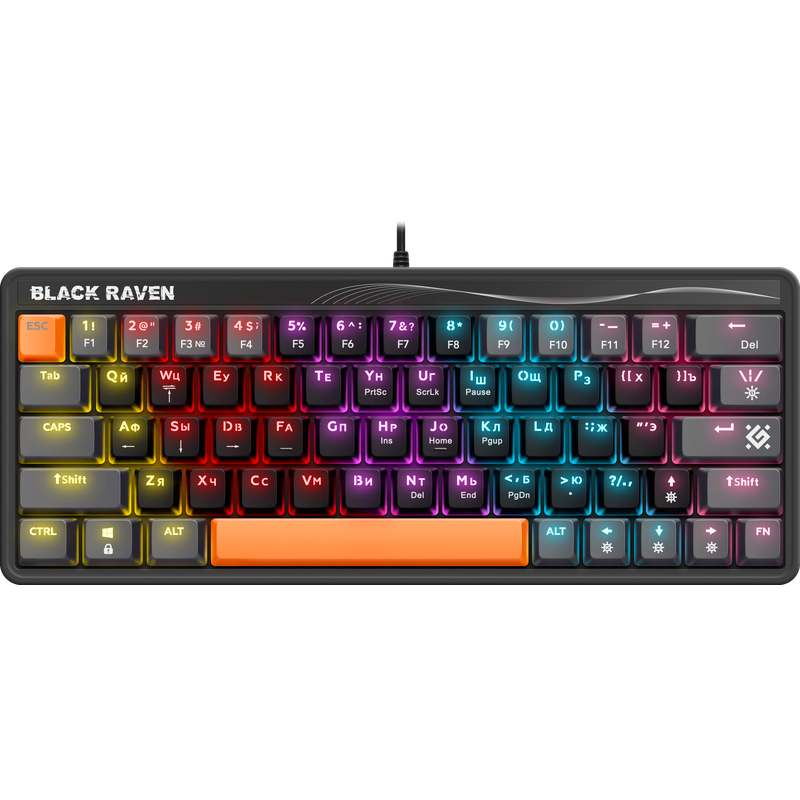 Клавиатура Defender Black Raven GK-417 Black