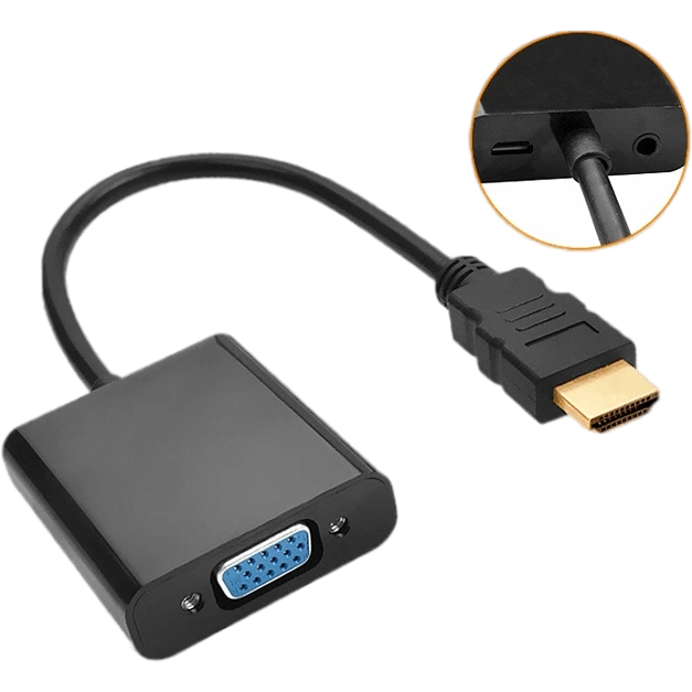 Переходник HDMI (M) - VGA (F), 0.1м, Buro HDMI-M-VGA-F-WUSB - фото 2