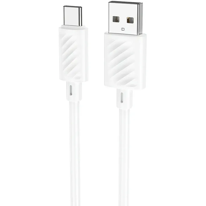 Кабель USB - USB Type-C, 1м, HOCO X88 White (HC-83356) - 6931474783356