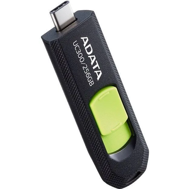 USB Flash накопитель 256Gb ADATA UC300 Black/Green - ACHO-UC300-256G-RBK/GN