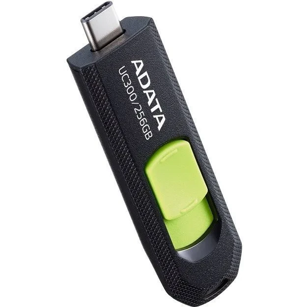 USB Flash накопитель 256Gb ADATA UC300 Black/Green - ACHO-UC300-256G-RBK/GN