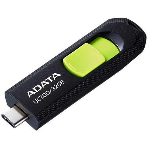 USB Flash накопитель 32GB ADATA UC300 Black/Green