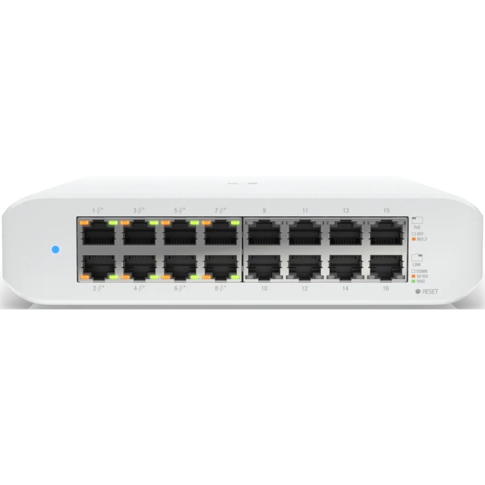 Коммутатор (свитч) Ubiquiti UniFi Switch Lite 16 PoE - USW-LITE-16-POE-EU - фото 2